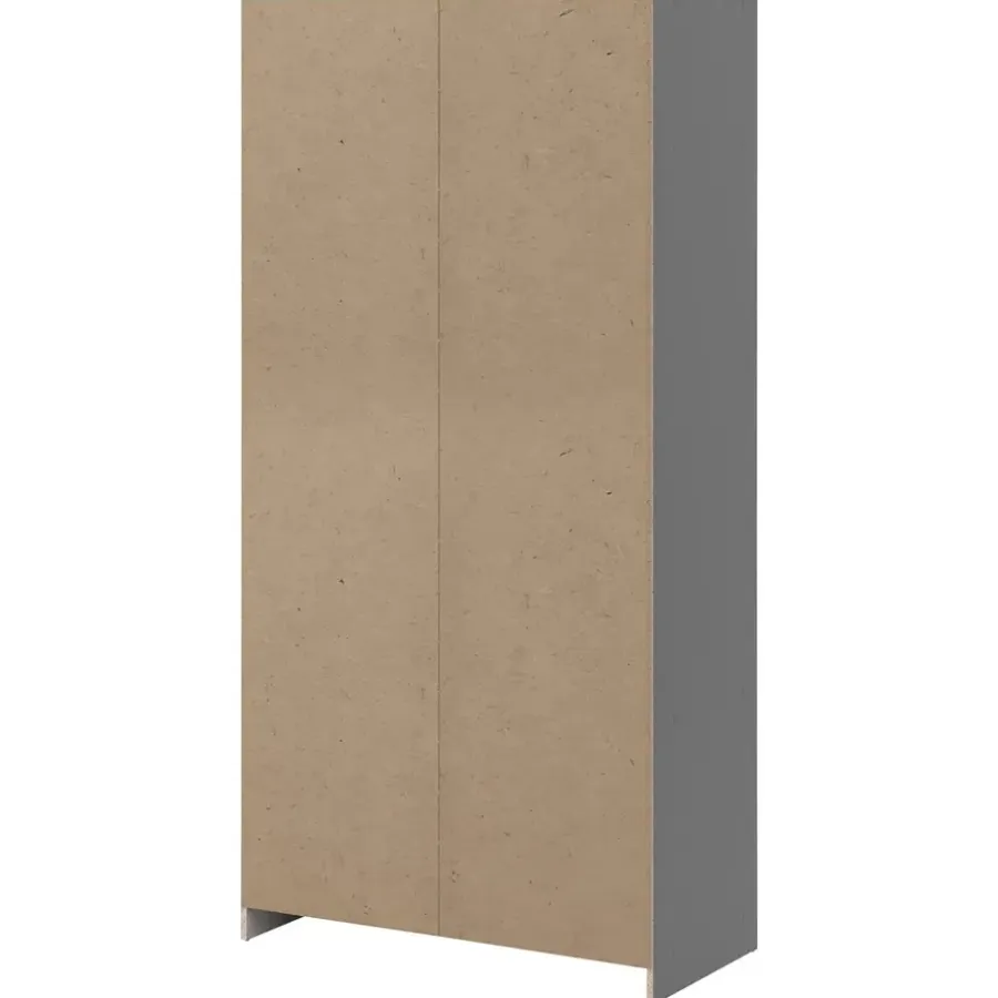 Leen Bakker Kledingkast Sprint 2-deurs - antracietkleur - 200x98,5x50 cm
