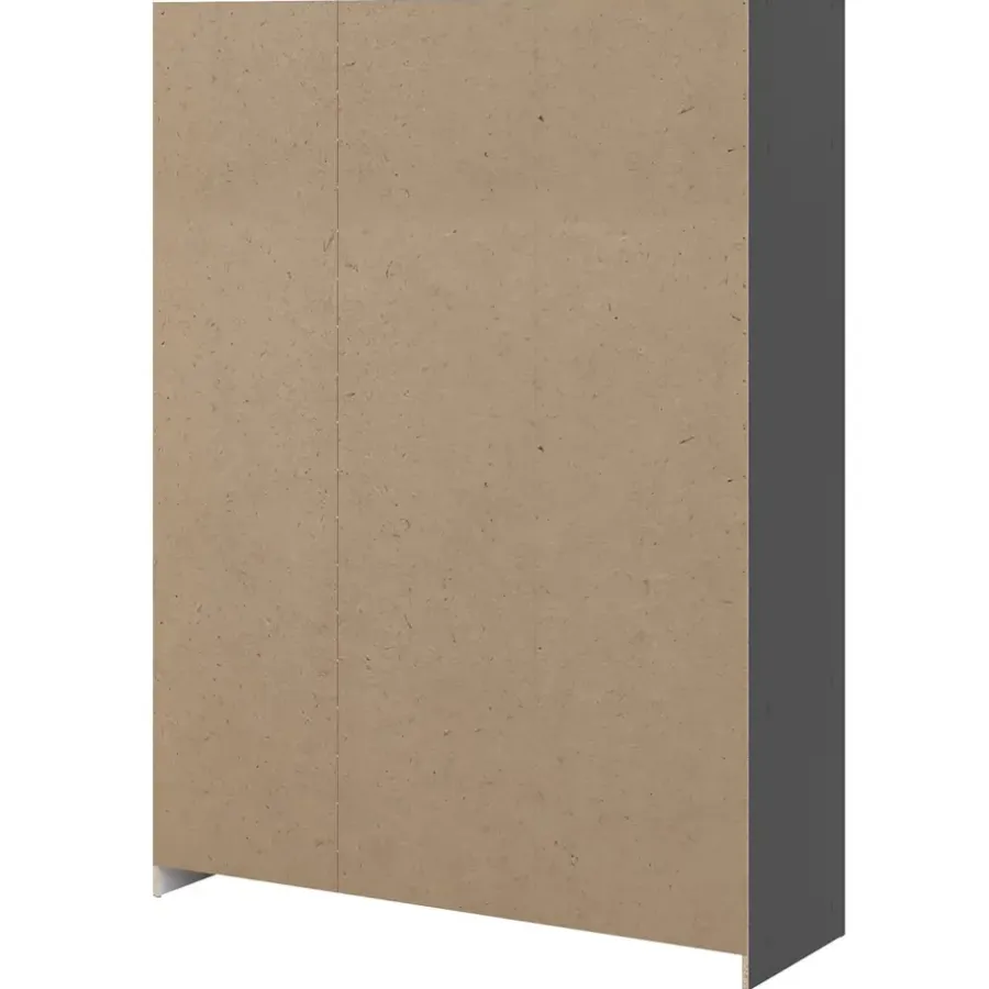 Leen Bakker Kledingkast Sprint 3-deurs - antracietkleur - 200x147x50 cm
