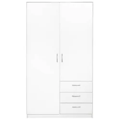 Kledingkasten|Kledingkasten-Leen Bakker Kledingkast Varia 2-deurs - wit - 175x97x50 cm