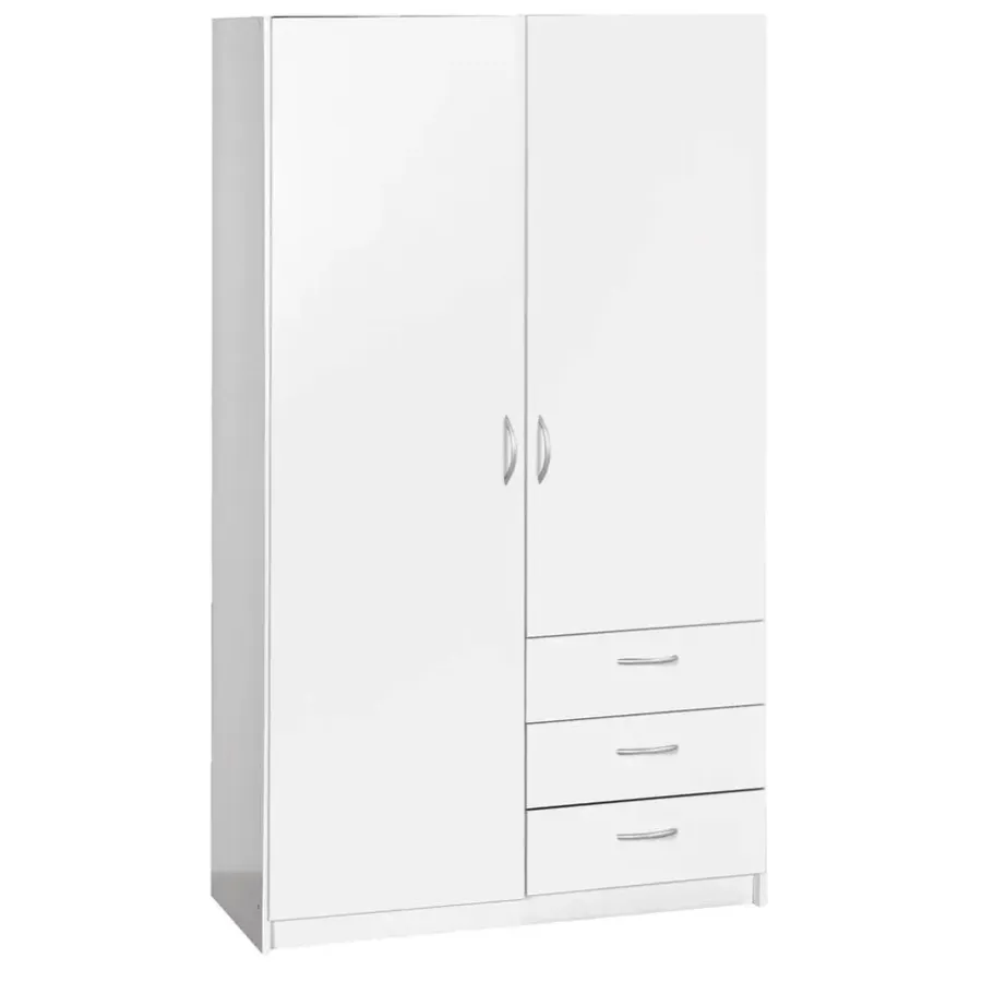 Kledingkasten|Kledingkasten-Leen Bakker Kledingkast Varia 2-deurs - wit - 175x97x50 cm