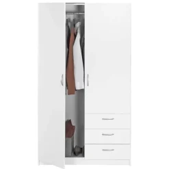 Kledingkasten|Kledingkasten-Leen Bakker Kledingkast Varia 2-deurs - wit - 175x97x50 cm