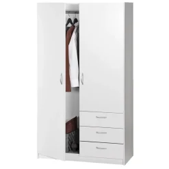 Kledingkasten|Kledingkasten-Leen Bakker Kledingkast Varia 2-deurs - wit - 175x97x50 cm