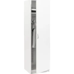 Leen Bakker Kledingkast Varia 1-deurs - wit - 175x49x50 cm