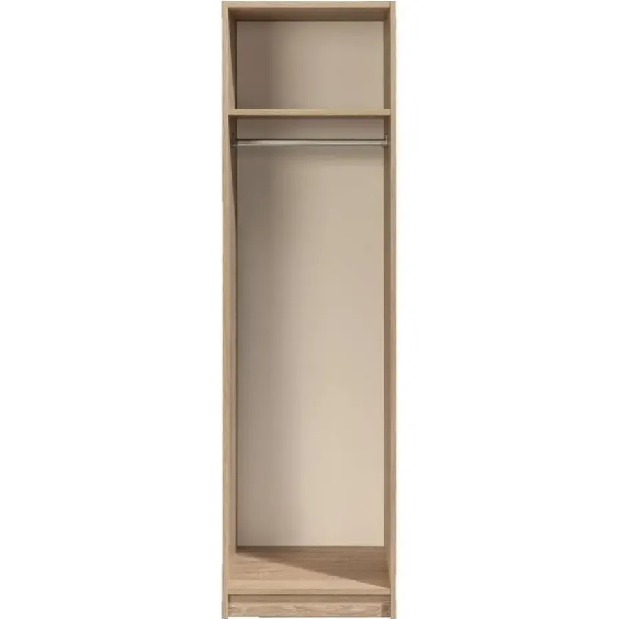 Leen Bakker Kledingkast Varia 1-deurs - licht eiken - 175x49x50 cm