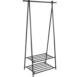 Merkloos Kledingrek - metaal - zwart