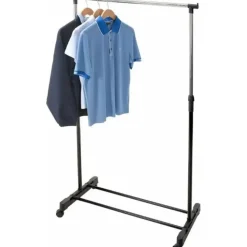 Merkloos Kledingrek - verrijdbaar - 160 cm - metaal