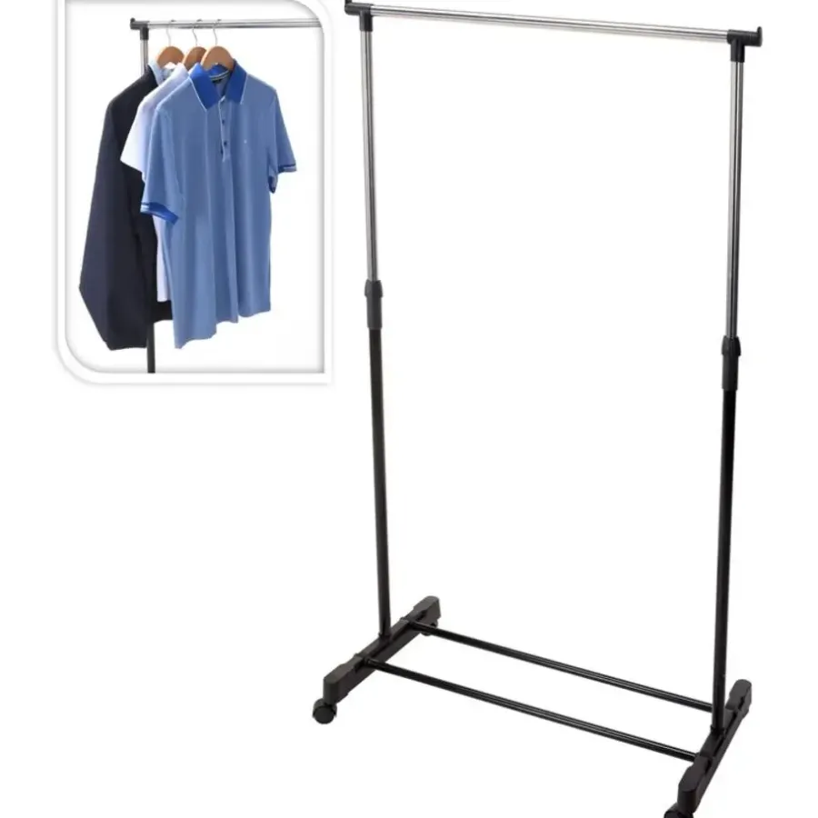 Merkloos Kledingrek - verrijdbaar - 160 cm - metaal