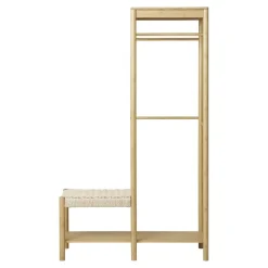 House Nordic Kledingrek Naturel Bamboe - 14x39x165cm - Ember