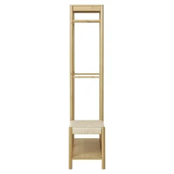House Nordic Kledingrek Naturel Bamboe - 14x39x165cm - Ember