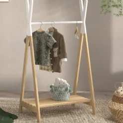 Vipack Kledingrek voor kinderen Kiddy - grenen/wit
