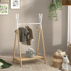 Vipack Kledingrek voor kinderen Kiddy - grenen/wit