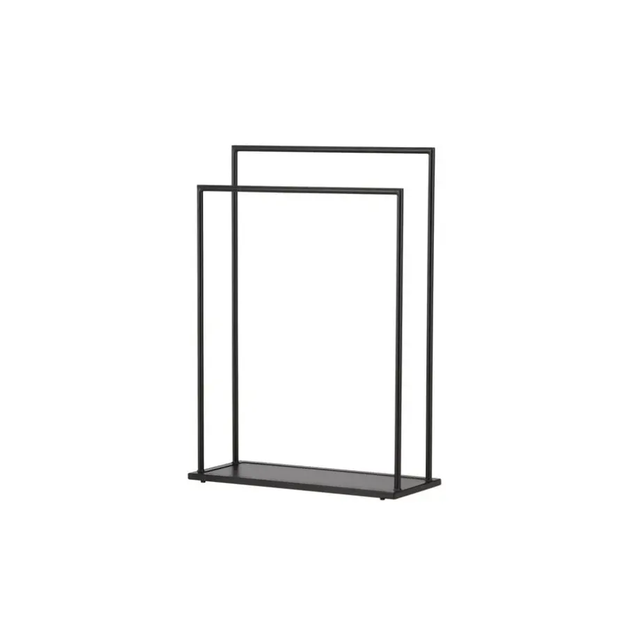 Kledingrekken|Kledingrekken-Fjôrd Kledingrek Zwart Metaal - 70x30x100cm - Alva