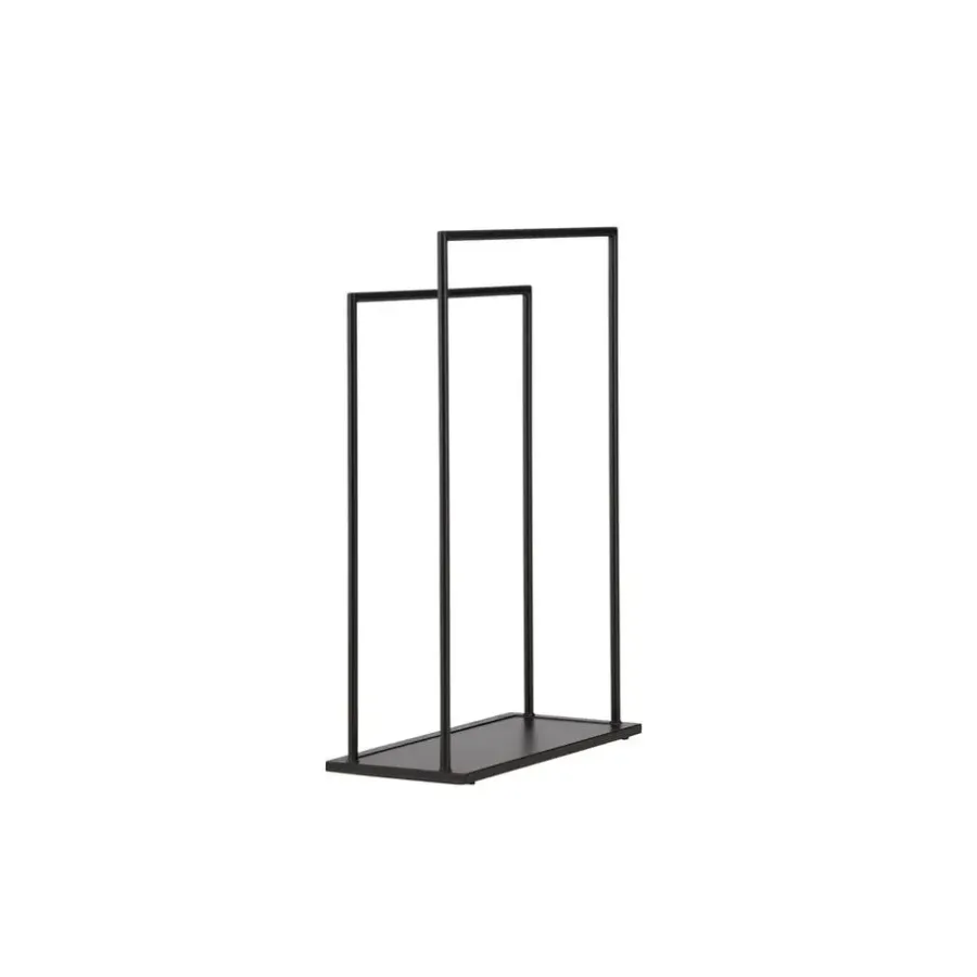 Kledingrekken|Kledingrekken-Fjôrd Kledingrek Zwart Metaal - 70x30x100cm - Alva