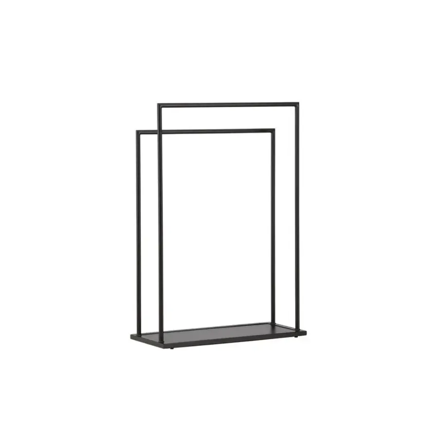 Kledingrekken|Kledingrekken-Fjôrd Kledingrek Zwart Metaal - 70x30x100cm - Alva