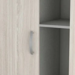 Schuifdeurkasten-CBA Kleerkast Lorrie 2 schuifdeuren, 1 kledingroede en 3 legplanken-Shannon eik