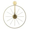 Klokken-Art for the Home Klok - Luxe Gouden Ronde Hangende Klok - 55 x 65