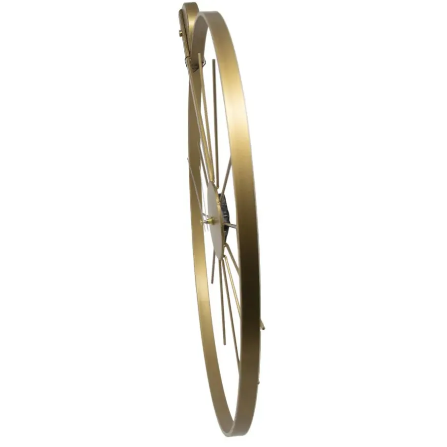 Klokken-Art for the Home Klok - Luxe Gouden Ronde Hangende Klok - 55 x 65