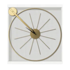 Klokken-Art for the Home Klok - Luxe Gouden Ronde Hangende Klok - 55 x 65