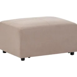 Hockers En Voetenbanken-Leen Bakker KOHLO - Ottomaan - Taupe - Polyester