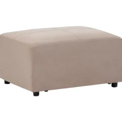 Hockers En Voetenbanken-Leen Bakker KOHLO - Ottomaan - Taupe - Polyester