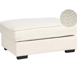 Hockers En Voetenbanken-Leen Bakker KOLDING - Ottomaan - Lichtbeige - Bouclé