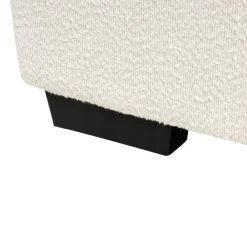 Hockers En Voetenbanken-Leen Bakker KOLDING - Ottomaan - Lichtbeige - Bouclé