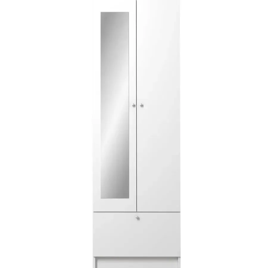 Parisot Kolomkast Fares 59cm met 2 deuren - 1 lade - wit