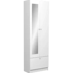 Parisot Kolomkast Fares 59cm met 2 deuren - 1 lade - wit