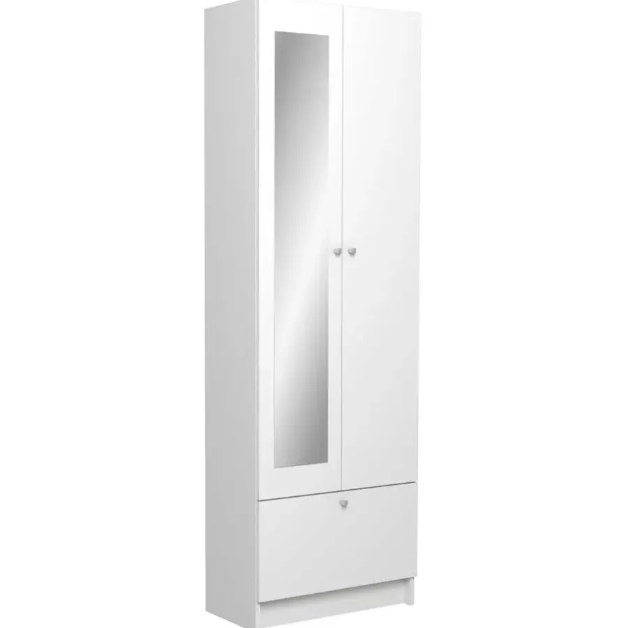Parisot Kolomkast Fares 59cm met 2 deuren - 1 lade - wit