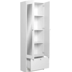 Parisot Kolomkast Fares 59cm met 2 deuren - 1 lade - wit