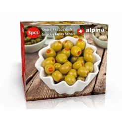 Merkloos Kommetjes - aardewerk - stervormig - 3x - 10 cm - snackschaaltjes