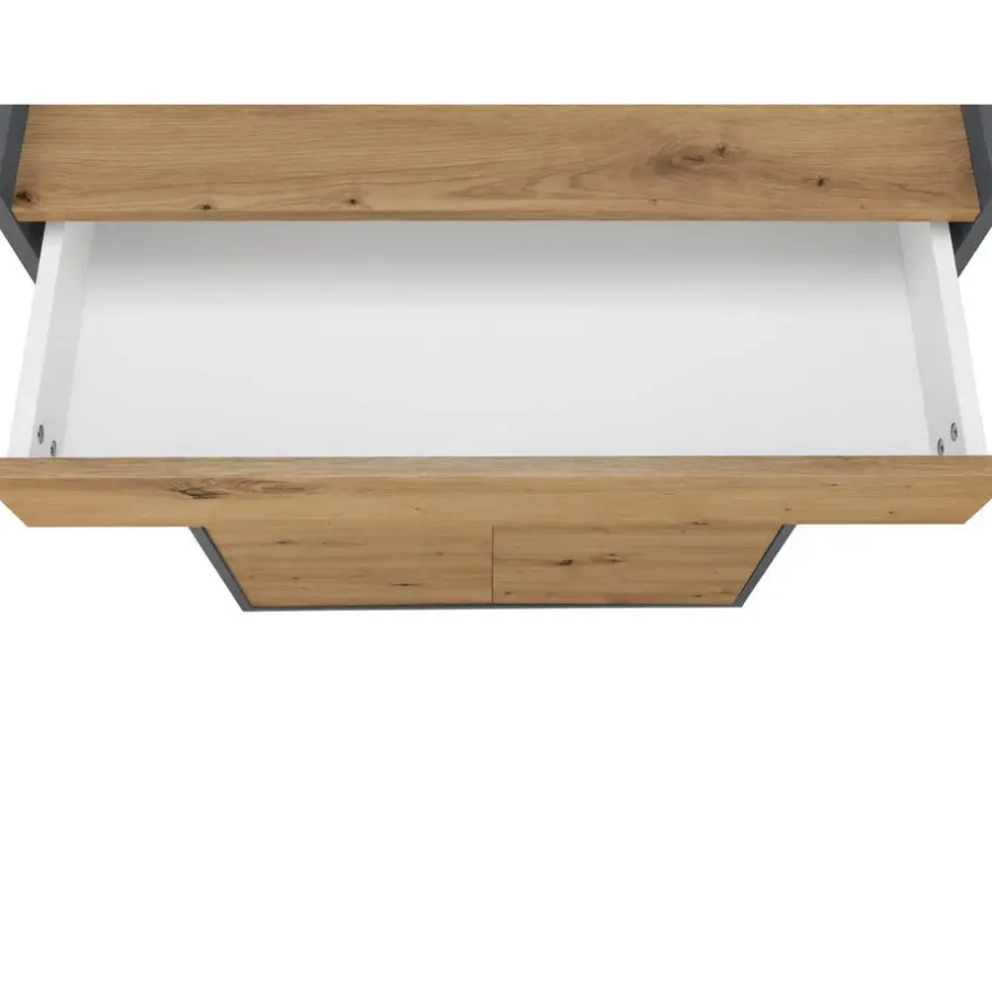 Loft24 Kosmo - Schoenenkast met 2 deuren in grijs eiken effect