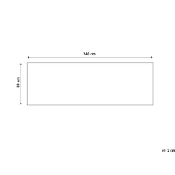 Beliani KOTTAR - Loper - Grijs - 80 x 240 cm - Polyester