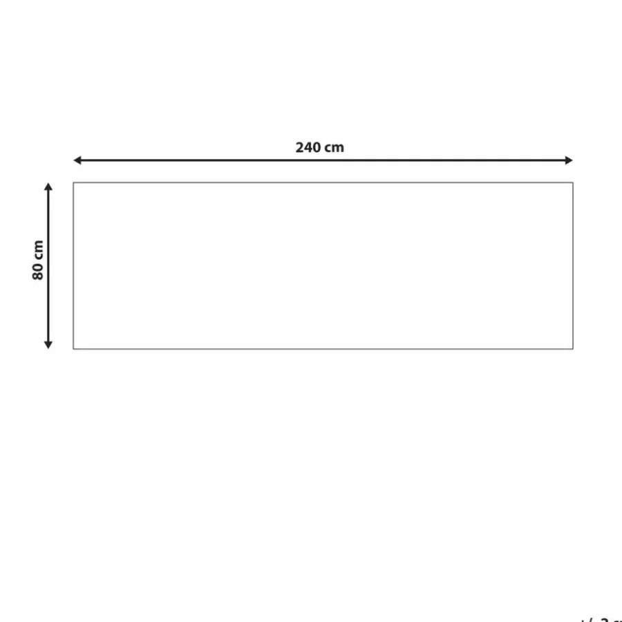 Beliani KOTTAR - Loper - Grijs - 80 x 240 cm - Polyester