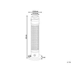 Tuinhaarden En Terrasverwarmers-Beliani KRAKATOA - Terrasverwarmer - Zwart - Aluminium