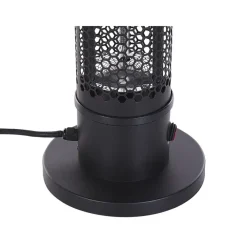 Tuinhaarden En Terrasverwarmers-Beliani KRAKATOA - Terrasverwarmer - Zwart - Aluminium