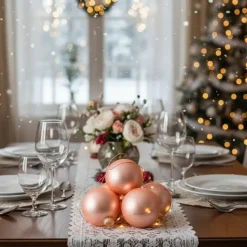 Kerstdecoratie-Krebs Kerstballen - 8 stuks - glas - koraal velvet roze - 7 cm