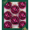Kerstballen|Kerstdecoratie-Krebs Kerstballen - 8x st - Cabernet roze - 7cm - glas - glans