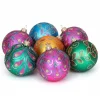Krebs Luxe kerstballen - 8x st - gekleurd - D7 cm - glas