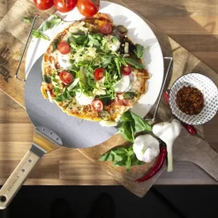 Barbecues En Accessoires-Krumble Pizzaschep RVS met houten handvat