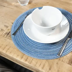 Krumble Placemat rond - Blauw
