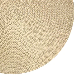 Placemats-Krumble Placemat rond - PVC - Goud - Set van 2