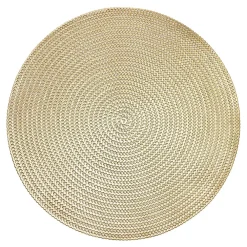 Krumble Placemat rond - PVC - Goud - Set van 2