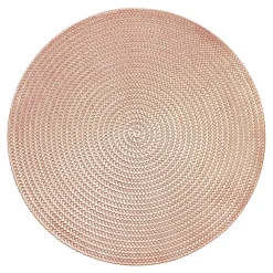 Krumble Placemat rond - PVC - Rosegoud - Set van 6
