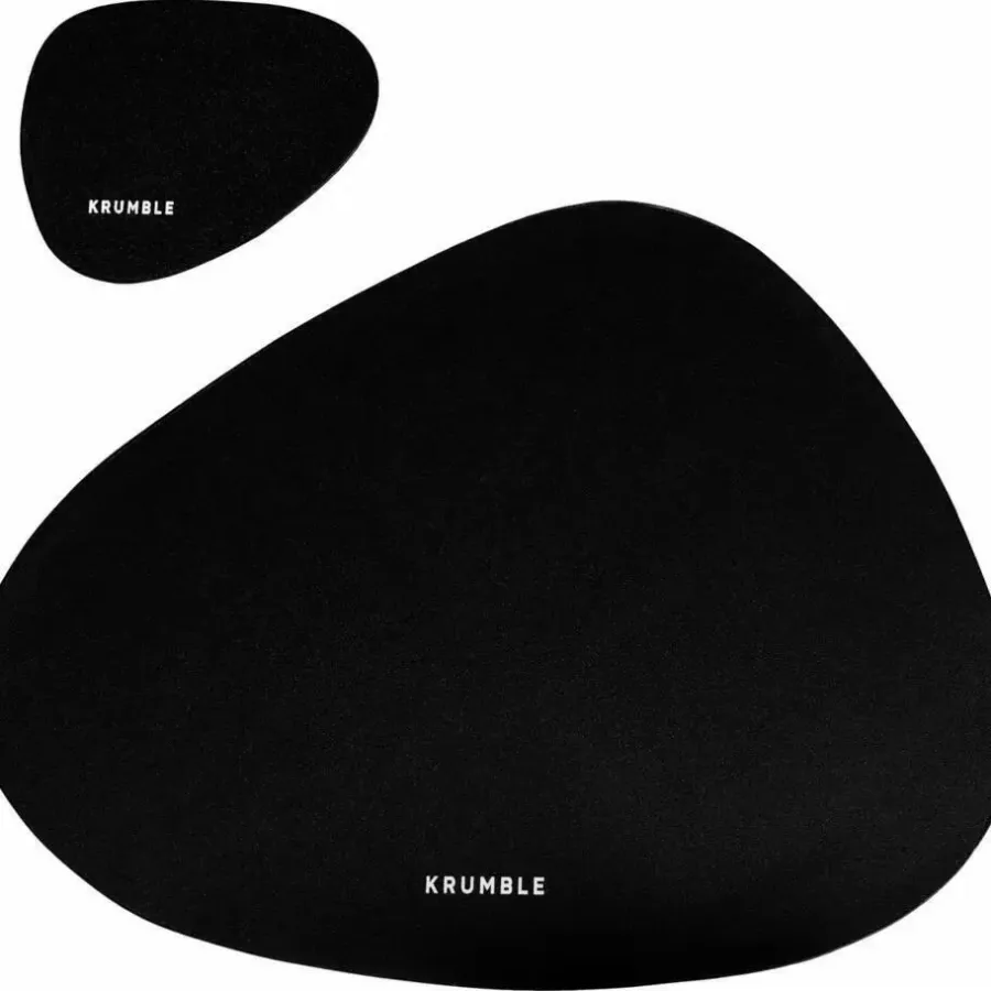 Placemats-Krumble Placemat set design - 6 stuks - Zwart