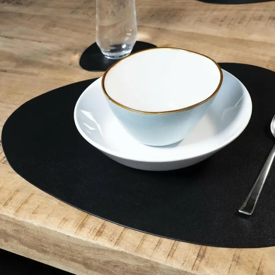 Placemats-Krumble Placemat set design - 6 stuks - Zwart