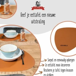 Placemats-Krumble Placemat set design - 6 stuks - Bruin