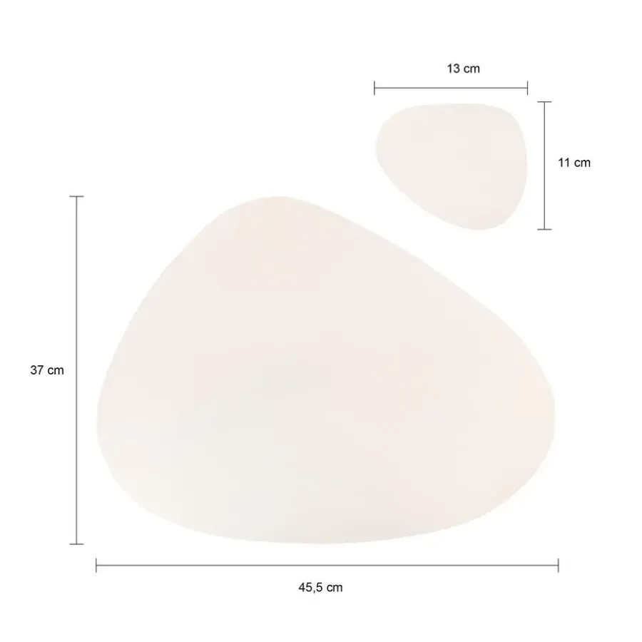 Placemats-Krumble Placemat set design - 2 stuks - Wit
