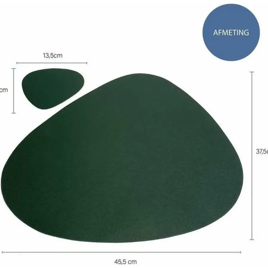 Krumble Placemat set design - 4 stuks - Groen