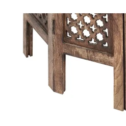 Bijzettafels-Beliani KUMALI - Bijzettafel - Donkere houtkleur - Mangohout
